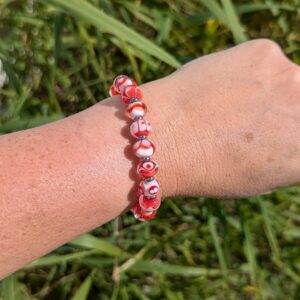 Bracelet rouge et blanc