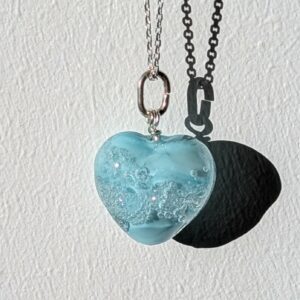 Pendentif cœur turquoise