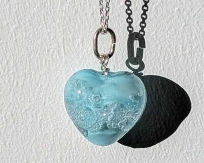 Pendentif cœur turquoise